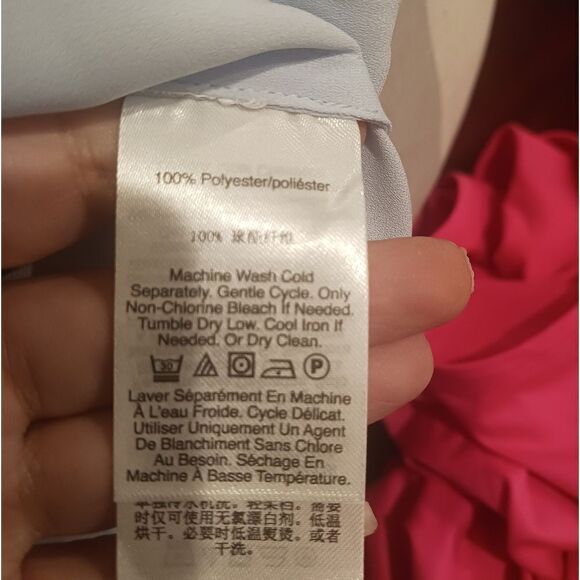 DKNY | Light Blue Sleeveless Blouse Shirt - Picture 4 of 7